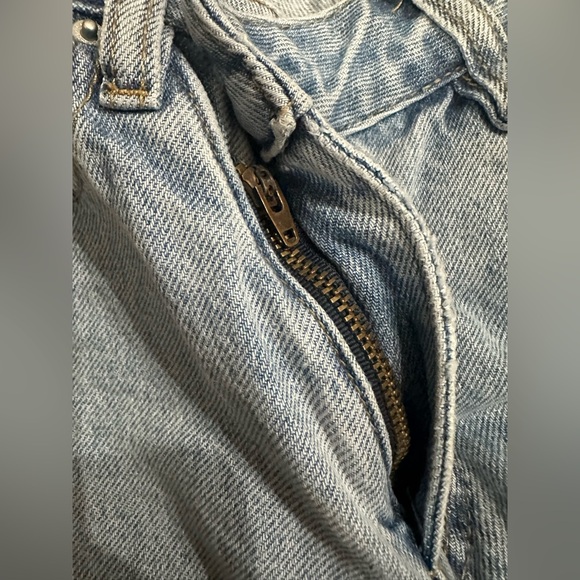PacSun 90s Boyfriend Asymetrical Classic Blue Denim Jeans - Picture 3 of 8